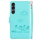 For Sony Xperia 1 VII Cute Cats RFID Leather Phone Case(Green) - 3