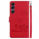 For Sony Xperia 1 VII Cute Cats RFID Leather Phone Case(Red) - 3