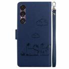 For Sony Xperia 1 VII Cute Cats RFID Leather Phone Case(Blue) - 3