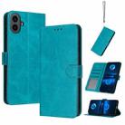 For Nothing CMF Phone 1 Solid Calf Texture Flip Leather Phone Case(Green) - 1