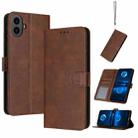 For Nothing CMF Phone 1 Solid Calf Texture Flip Leather Phone Case(Brown) - 1