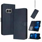 For Nothing Phone 2a / 2a Plus Solid Calf Texture Flip Leather Phone Case(Dark Blue) - 1