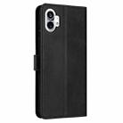 For Nothing Phone 1 Solid Calf Texture Flip Leather Phone Case(Black) - 3