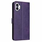 For Nothing Phone 1 Solid Calf Texture Flip Leather Phone Case(Purple) - 3