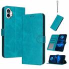 For Nothing Phone 2 Solid Calf Texture Flip Leather Phone Case(Green) - 1