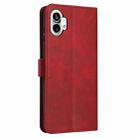 For Nothing Phone 2 Solid Calf Texture Flip Leather Phone Case(Red) - 3