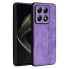 For Xiaomi 14T Pro AZNS 3D Embossed Skin Feel Phone Case(Purple) - 1