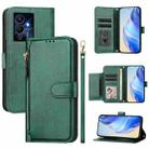 For Infinix Note 12 Pro 5G Multi-Card Slots Zipper Wallet Leather Phone Case(Green) - 1