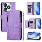 For Itel A50 Multi-Card Slots Zipper Wallet Leather Phone Case(Purple) - 1