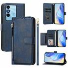 For Itel P38 Multi-Card Slots Zipper Wallet Leather Phone Case(Blue) - 1