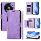 For Itel RS4 S666LN Multi-Card Slots Zipper Wallet Leather Phone Case(Purple) - 1