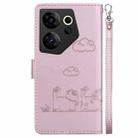 For Tecno Camon 20 Premier 5G Cute Cats RFID Leather Phone Case(Rose Gold) - 3