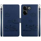 For Tecno Camon 20 Pro 4G / Camon 20 Cute Cats RFID Leather Phone Case(Blue) - 1