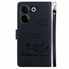 For Tecno Camon 20 Pro 4G / Camon 20 Cute Cats RFID Leather Phone Case(Black) - 3