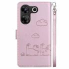 For Tecno Camon 20 Pro 5G Cute Cats RFID Leather Phone Case(Rose Gold) - 3