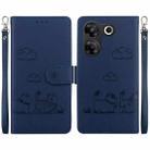 For Tecno Camon 20 Pro 5G Cute Cats RFID Leather Phone Case(Blue) - 1