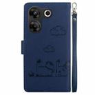 For Tecno Camon 20 Pro 5G Cute Cats RFID Leather Phone Case(Blue) - 3