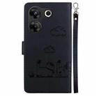 For Tecno Camon 20 Pro 5G Cute Cats RFID Leather Phone Case(Black) - 3