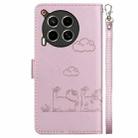 For Tecno Camon 30 5G / 4G Cute Cats RFID Leather Phone Case(Rose Gold) - 3