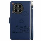 For Tecno Camon 30 5G / 4G Cute Cats RFID Leather Phone Case(Blue) - 3