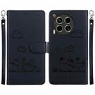 For Tecno Camon 30 5G / 4G Cute Cats RFID Leather Phone Case(Black) - 1