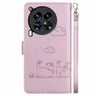 For Tecno Camon 30 Premier 5G Cute Cats RFID Leather Phone Case(Rose Gold) - 3