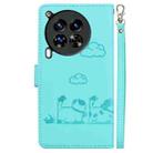 For Tecno Camon 30 Premier 5G Cute Cats RFID Leather Phone Case(Green) - 3