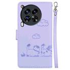 For Tecno Camon 30 Premier 5G Cute Cats RFID Leather Phone Case(Purple) - 3