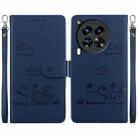 For Tecno Camon 30 Premier 5G Cute Cats RFID Leather Phone Case(Blue) - 1