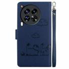 For Tecno Camon 30 Premier 5G Cute Cats RFID Leather Phone Case(Blue) - 3