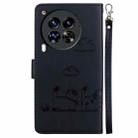 For Tecno Camon 30 Premier 5G Cute Cats RFID Leather Phone Case(Black) - 3