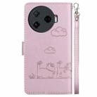 For Tecno Camon 30 Pro 5G Cute Cats RFID Leather Phone Case(Rose Gold) - 3