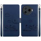 For Tecno Camon 30 Pro 5G Cute Cats RFID Leather Phone Case(Blue) - 1