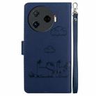 For Tecno Camon 30 Pro 5G Cute Cats RFID Leather Phone Case(Blue) - 3