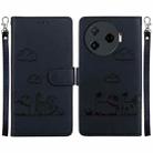 For Tecno Camon 30 Pro 5G Cute Cats RFID Leather Phone Case(Black) - 1