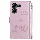 For Tecno Pova 5 Cute Cats RFID Leather Phone Case(Rose Gold) - 3