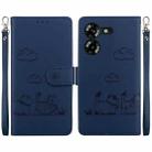 For Tecno Pova 5 Cute Cats RFID Leather Phone Case(Blue) - 1