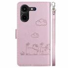 For Tecno Pova 5 Pro Cute Cats RFID Leather Phone Case(Rose Gold) - 3