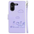 For Tecno Pova 5 Pro Cute Cats RFID Leather Phone Case(Purple) - 3