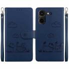 For Tecno Pova 5 Pro Cute Cats RFID Leather Phone Case(Blue) - 1