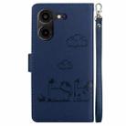 For Tecno Pova 5 Pro Cute Cats RFID Leather Phone Case(Blue) - 3