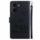 For Tecno Pova 5 Pro Cute Cats RFID Leather Phone Case(Black) - 3