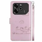 For Tecno Pova 6 5G / Pova 6 Pro 5G Cute Cats RFID Leather Phone Case(Rose Gold) - 3