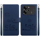 For Tecno Pova 6 5G / Pova 6 Pro 5G Cute Cats RFID Leather Phone Case(Blue) - 1