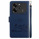 For Tecno Pova 6 5G / Pova 6 Pro 5G Cute Cats RFID Leather Phone Case(Blue) - 3