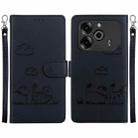 For Tecno Pova 6 5G / Pova 6 Pro 5G Cute Cats RFID Leather Phone Case(Black) - 1