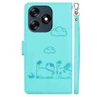 For Tecno Spark 10 4G / Spark 10C Cute Cats RFID Leather Phone Case(Green) - 3