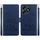 For Tecno Spark 10 4G / Spark 10C Cute Cats RFID Leather Phone Case(Blue) - 1