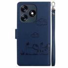 For Tecno Spark 10 4G / Spark 10C Cute Cats RFID Leather Phone Case(Blue) - 3