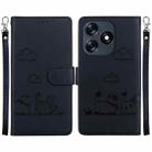 For Tecno Spark 10 4G / Spark 10C Cute Cats RFID Leather Phone Case(Black) - 1